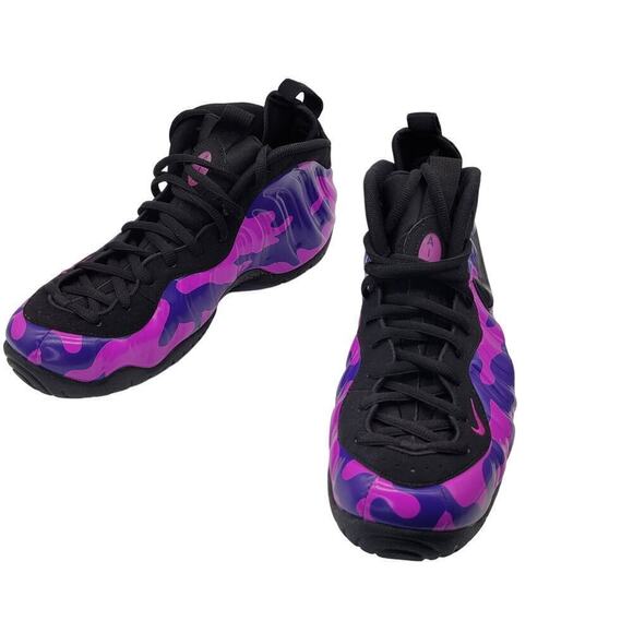 Nike NIB Air Foamposite Pro Black Court Purple Athletic Shoe Size Men's 10 - Picture 3 of 16